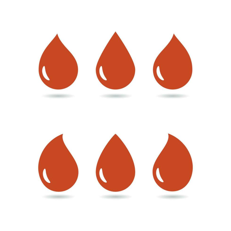 Red blood liquid droplet vector illustration.