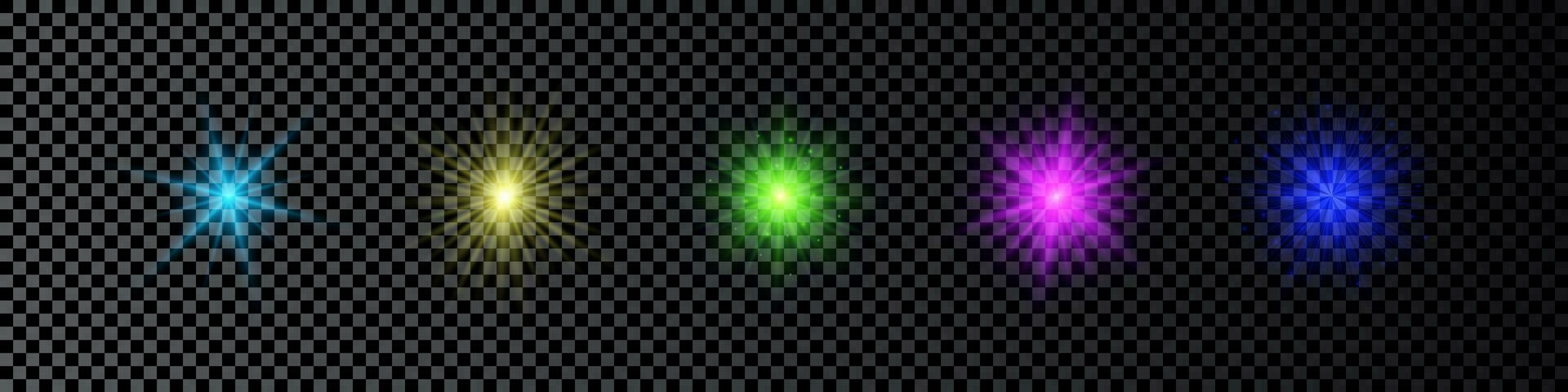 Light effect of lens flare vector