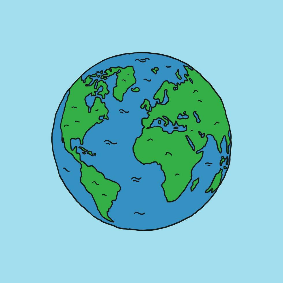 globo tierra icono ilustración vector