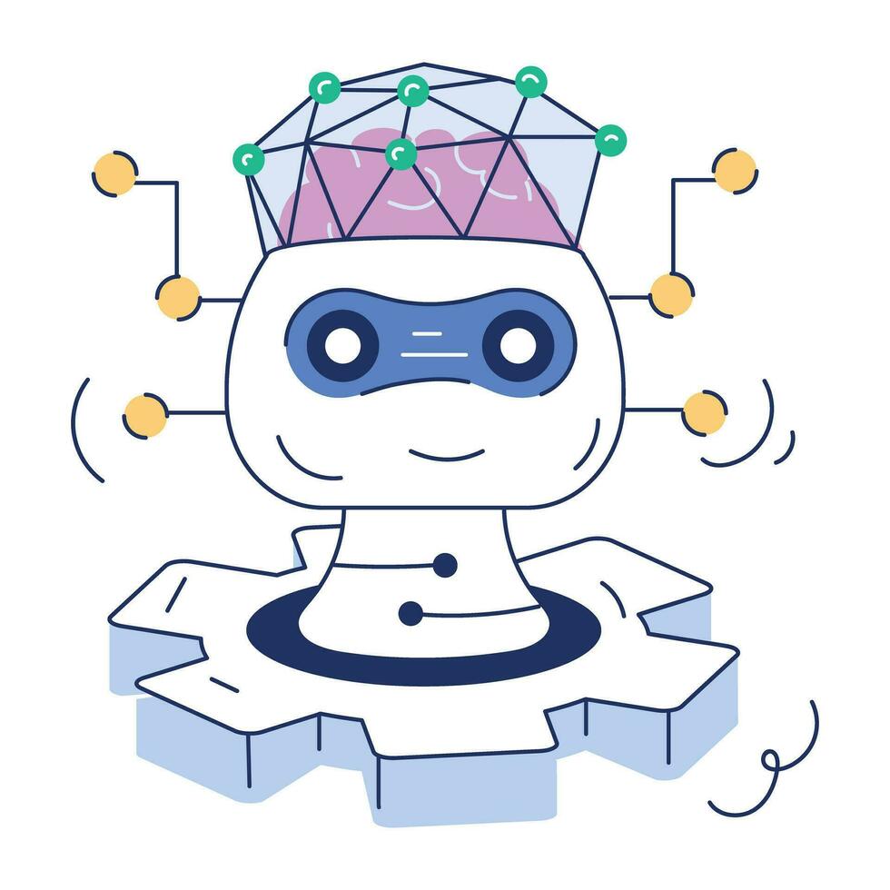 AI Hand Drawn Illustration vector