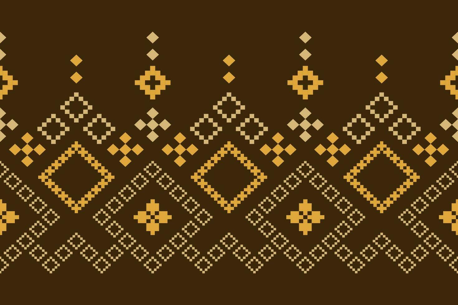 Nature vintages cross stitch traditional ethnic pattern paisley flower Ikat background abstract Aztec African Indonesian Indian seamless pattern for fabric print cloth dress carpet curtains and sarong vector
