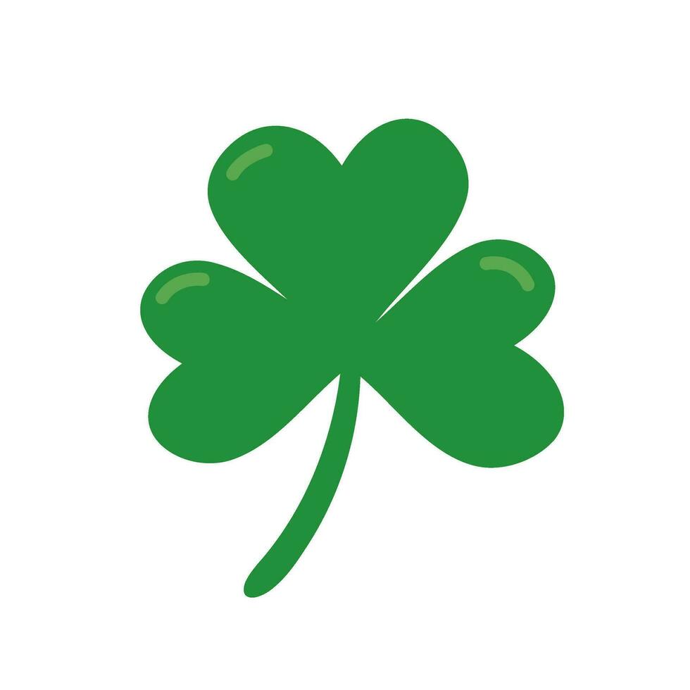 green four leaf clover Symbol of good luck at St.Patrick's festival vector