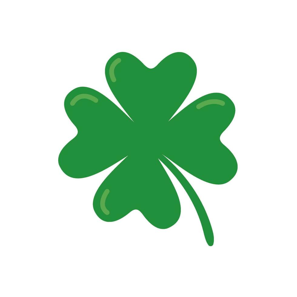 green four leaf clover Symbol of good luck at St.Patrick's festival vector