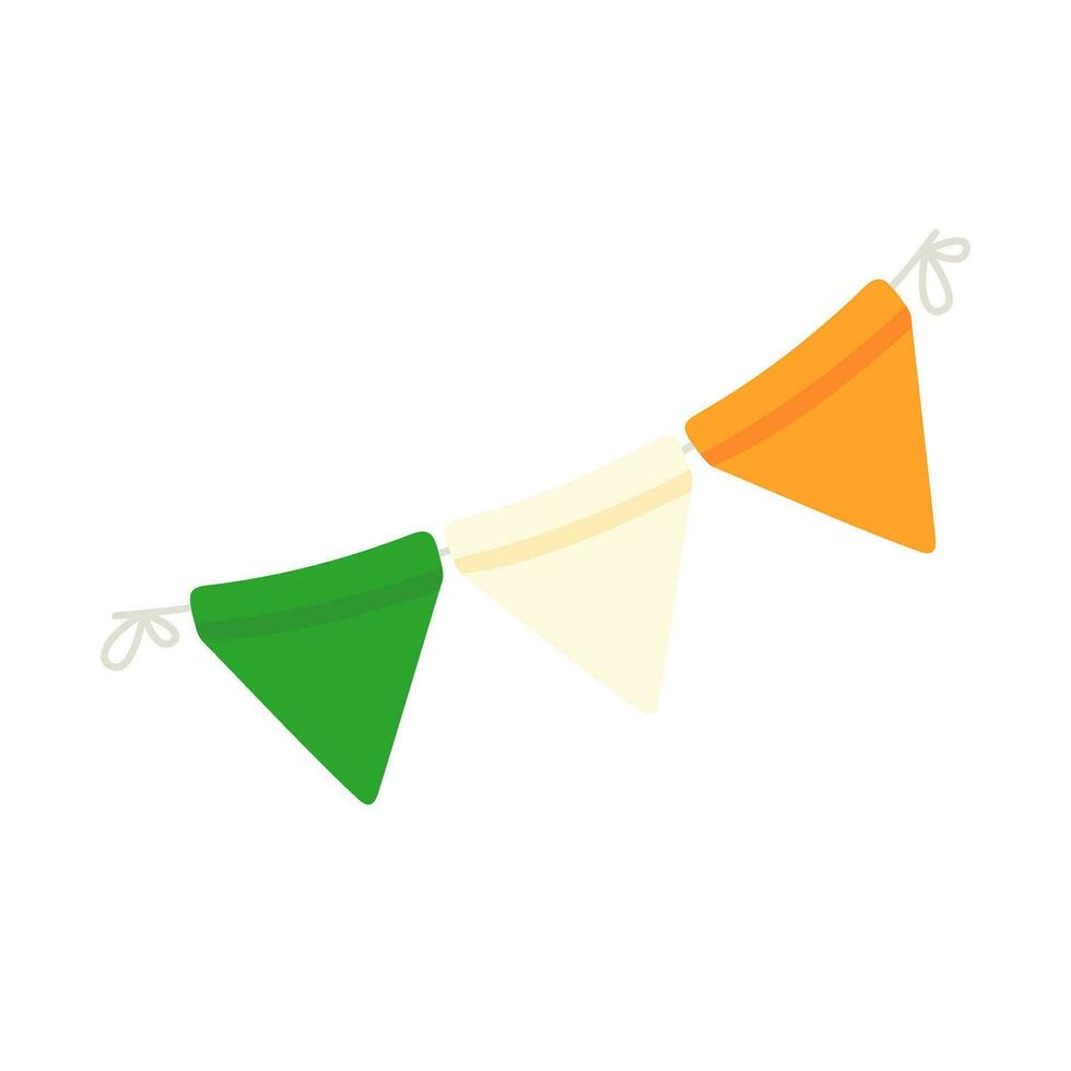 verderón bandera de Irlanda elementos para S t. patrick's día decoraciones vector