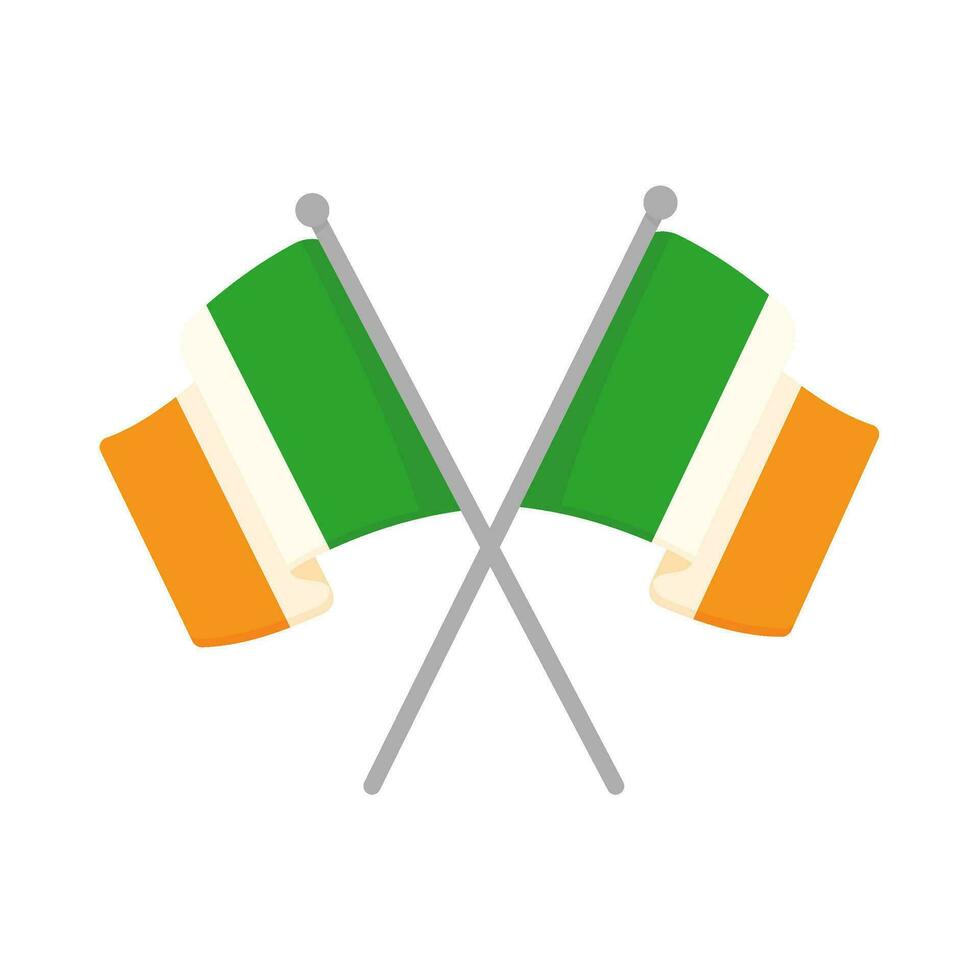 verderón bandera de Irlanda elementos para S t. patrick's día decoraciones vector