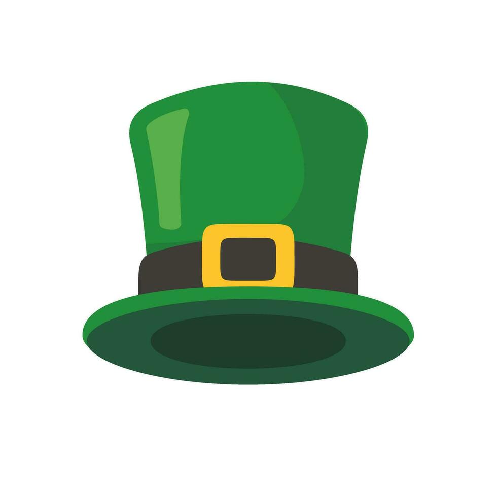 A green top hat with a gold belt. Elements for st.patrick's day festival vector