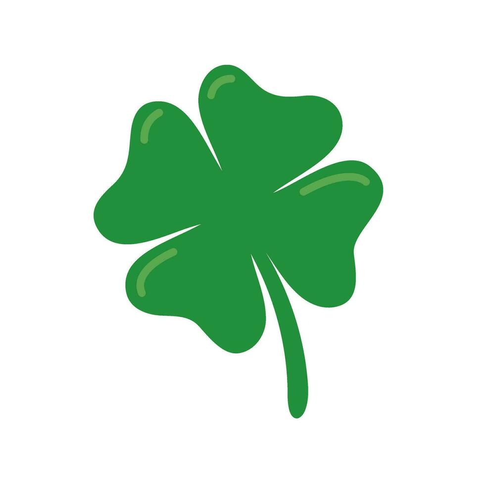 green four leaf clover Symbol of good luck at St.Patrick's festival vector