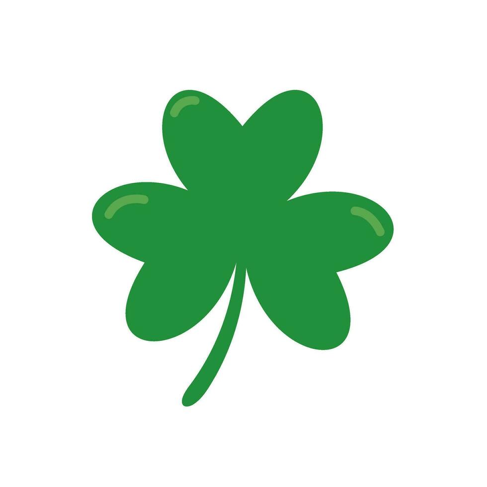 green four leaf clover Symbol of good luck at St.Patrick's festival vector