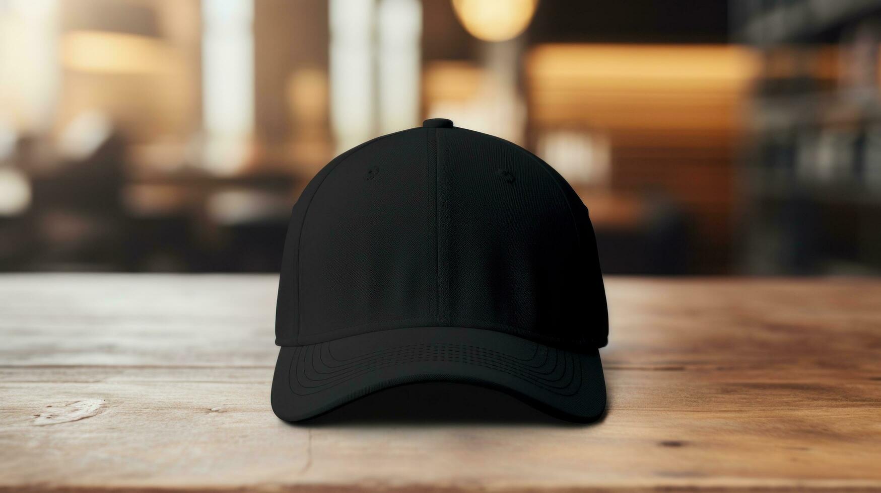 ai generado gorra con blanco frente, realista en un Bosquejo modelo en un mesa foto