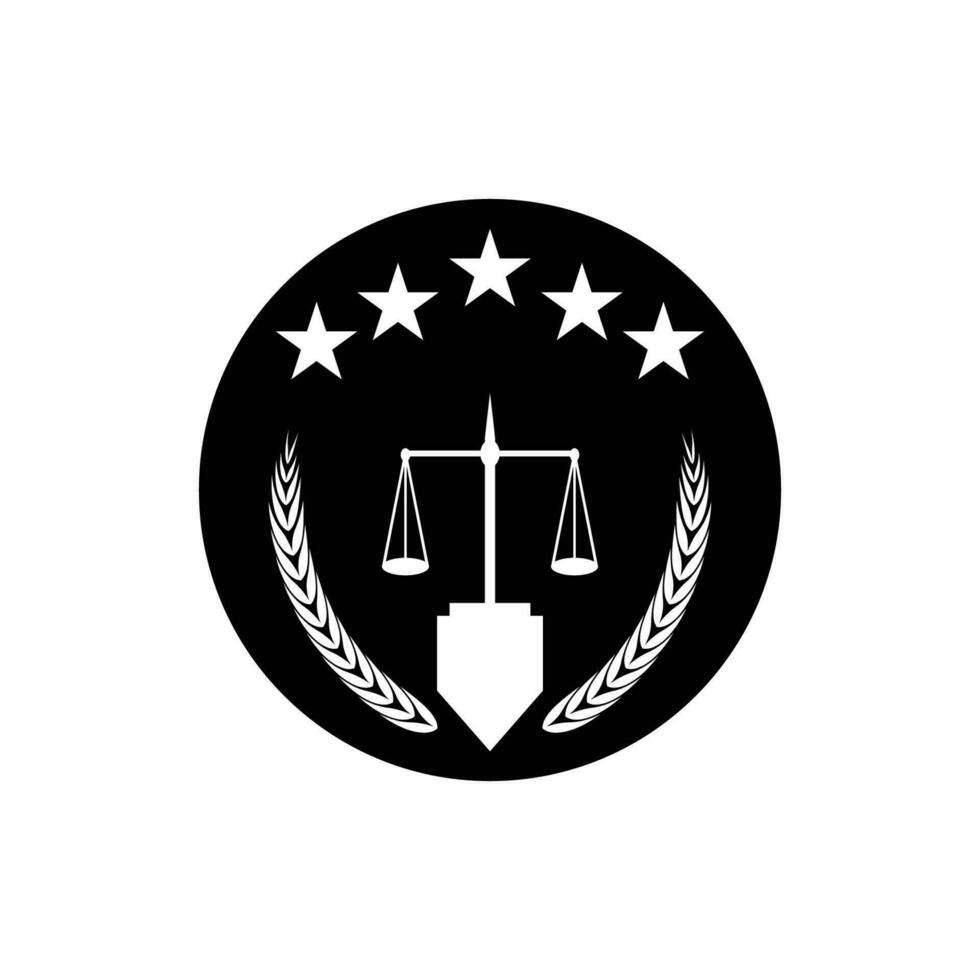Law And Justice logo vector template illustration