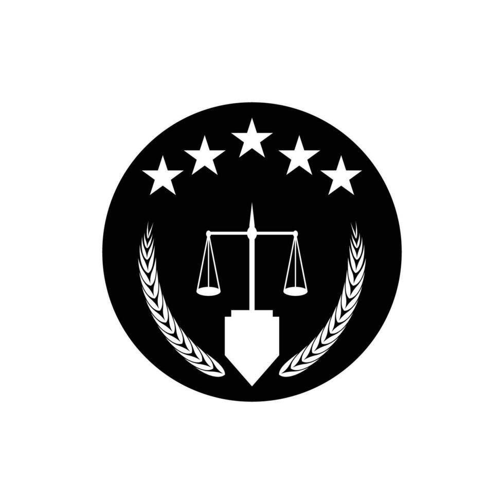 Law And Justice logo vector template illustration