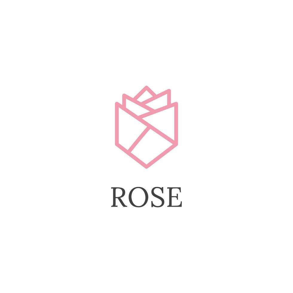 rose flower icon vector suitable for cosmetics, spa, beauty.