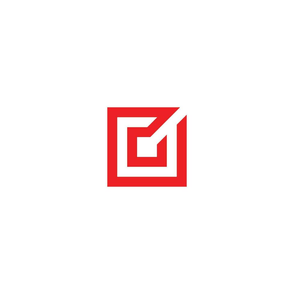 arrow rectangle logo simple vector template