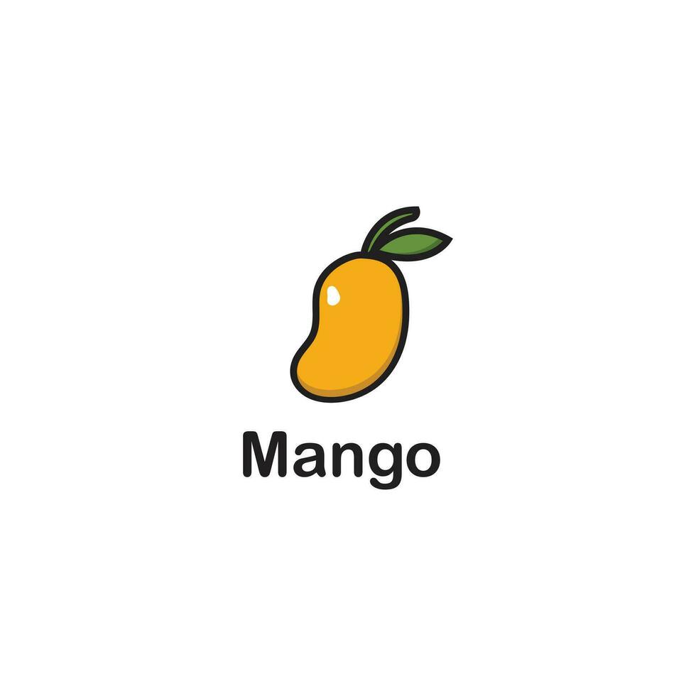 Fresco mango vector logo icono