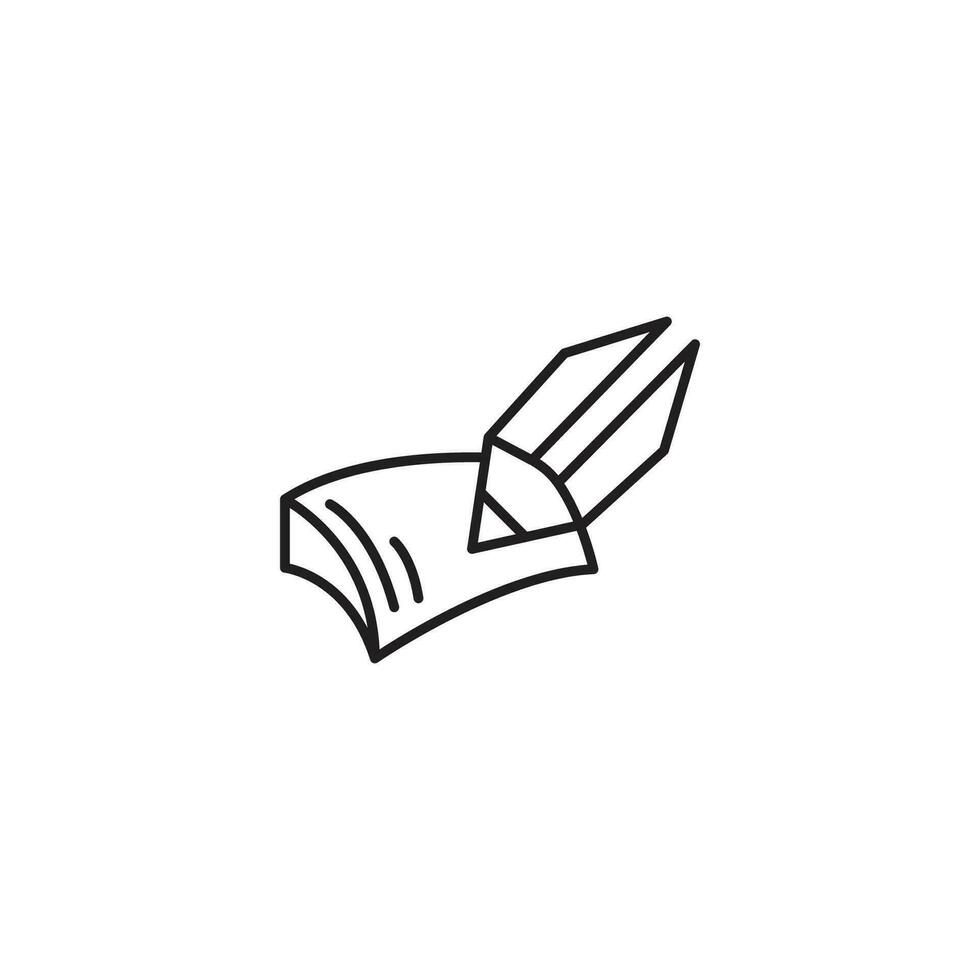 bolígrafo vector icono libro sencillo elegante logo