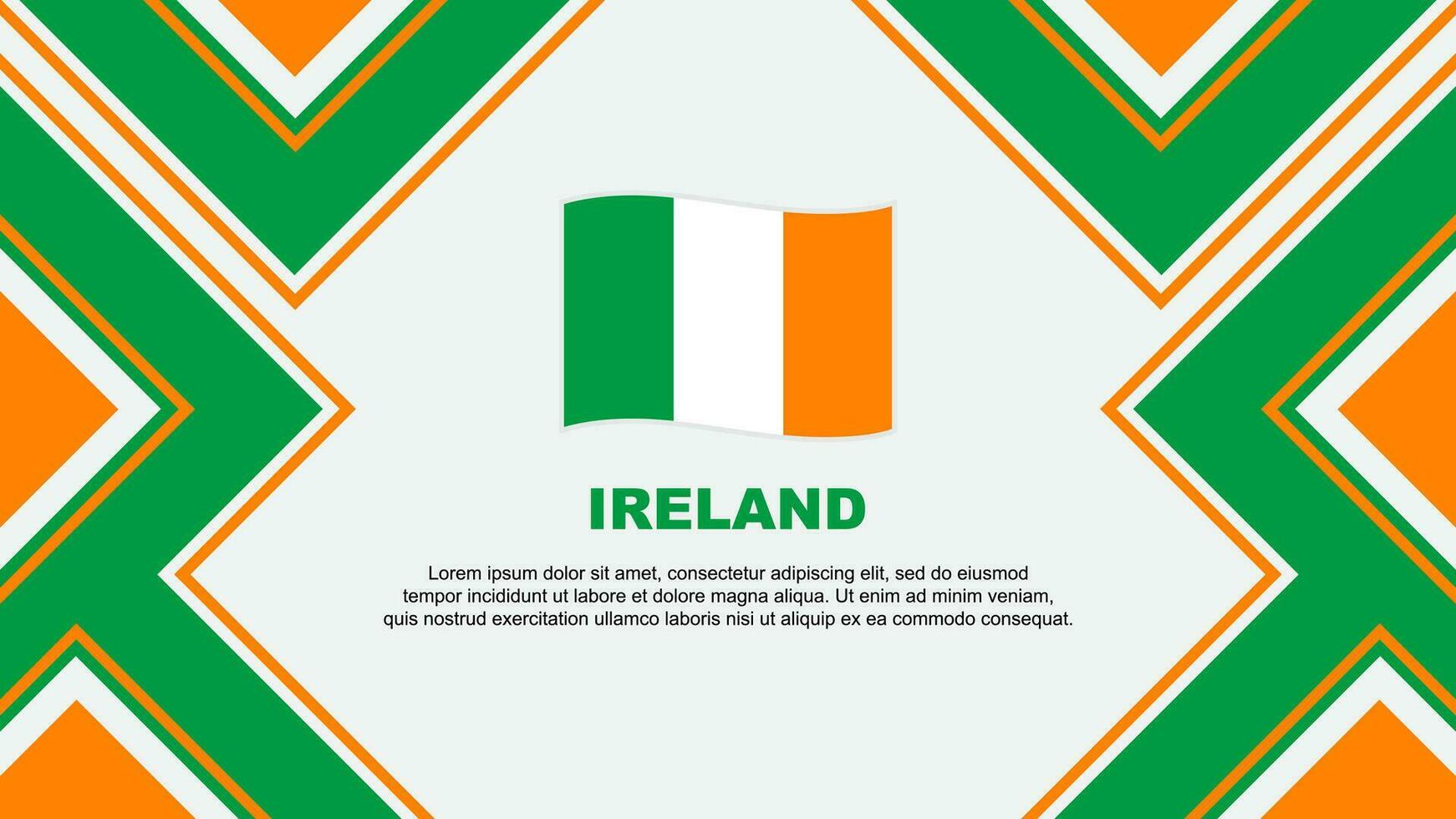 Irlanda bandera resumen antecedentes diseño modelo. Irlanda independencia día bandera fondo de pantalla vector ilustración. Irlanda vector