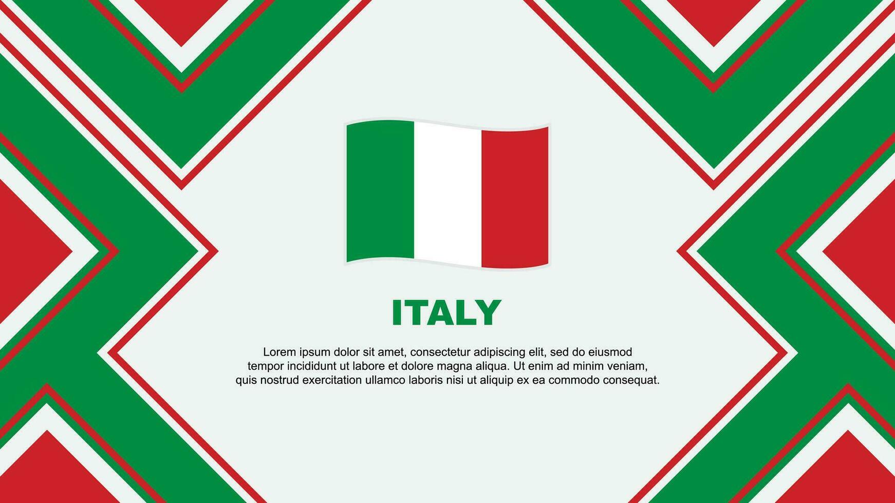 Italy Flag Abstract Background Design Template. Italy Independence Day Banner Wallpaper Vector Illustration. Italy Vector