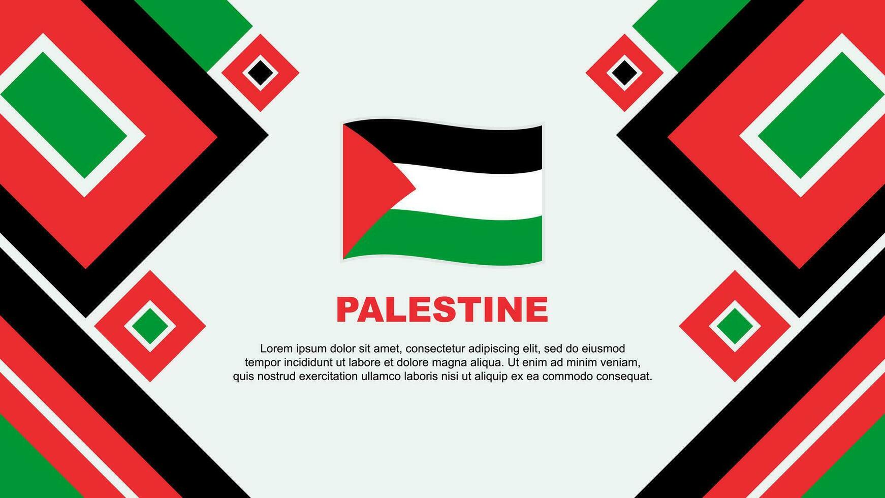 Palestine Flag Abstract Background Design Template. Palestine Independence Day Banner Wallpaper Vector Illustration. Palestine Cartoon