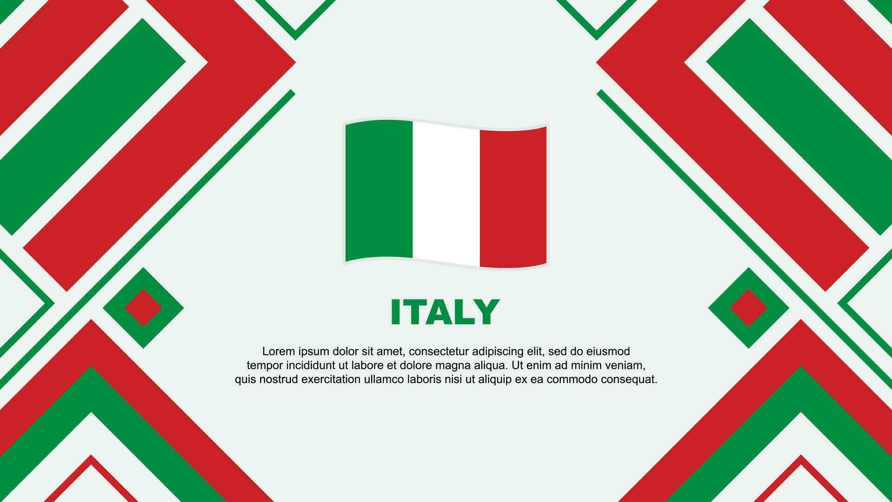 Italy Flag Abstract Background Design Template. Italy Independence Day Banner Wallpaper Vector Illustration. Italy Flag