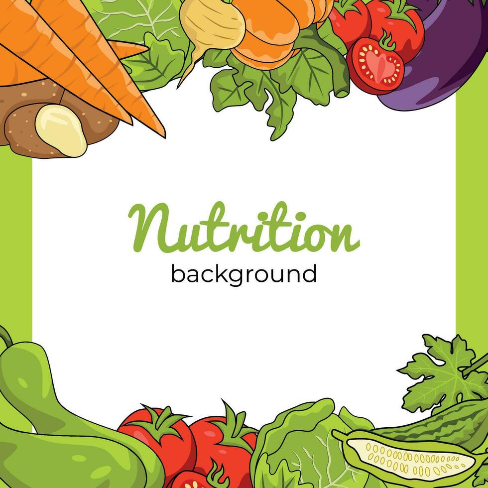 vegetables collection illustration vector set nutrition background
