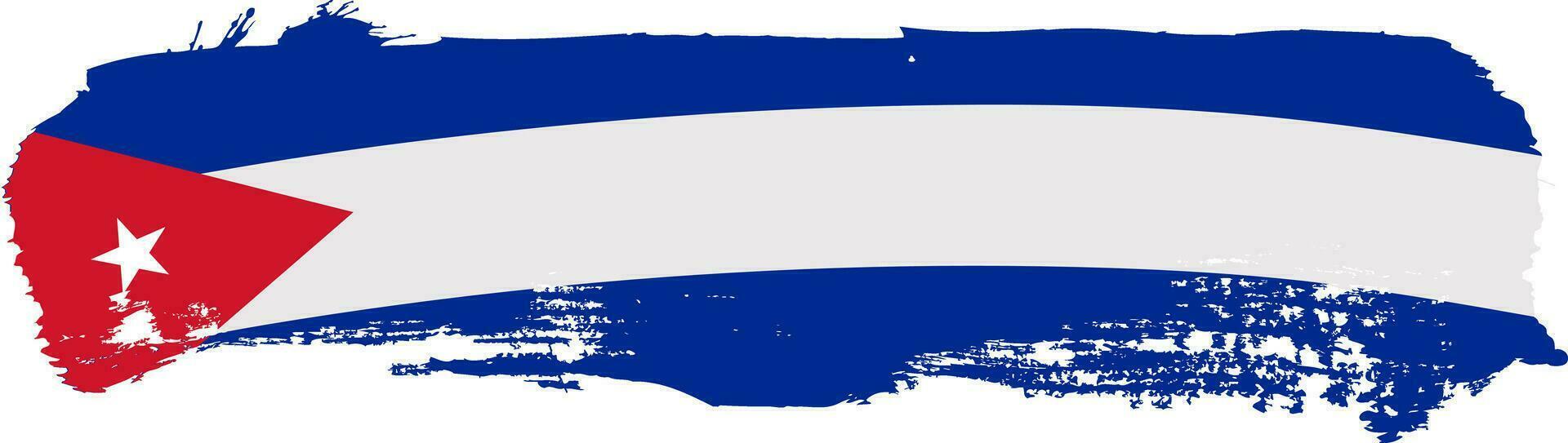 Cuba bandera grunge estilo vector ilustración