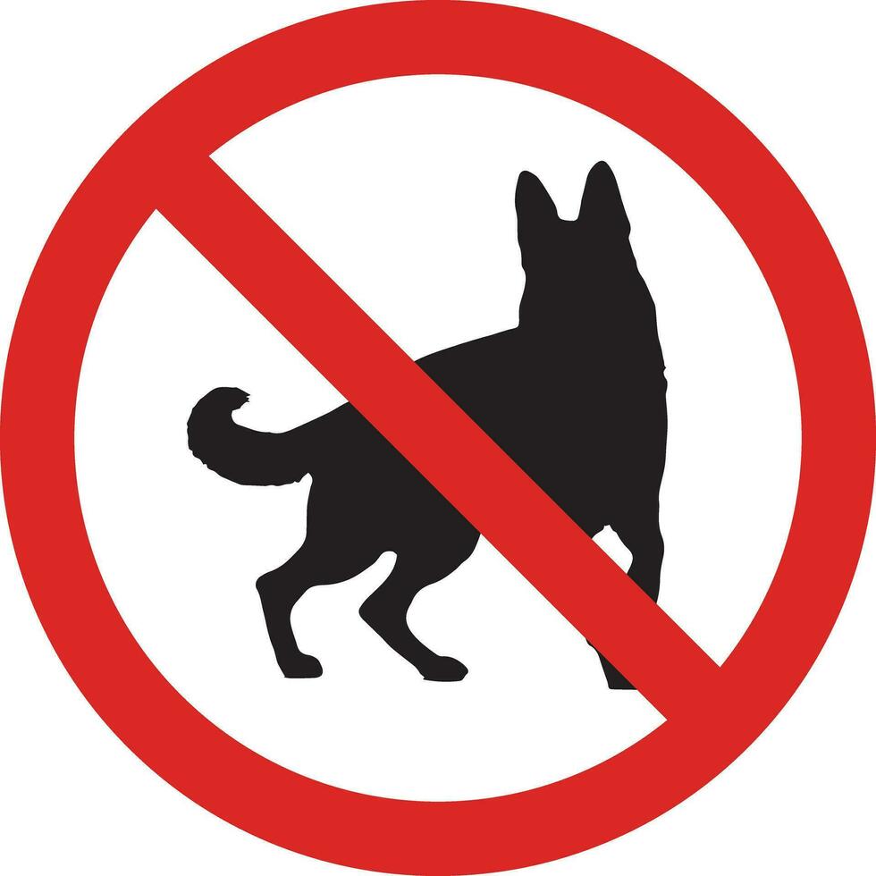 No perro firmar . No perros permitido , prohibición signo. vector ilustración