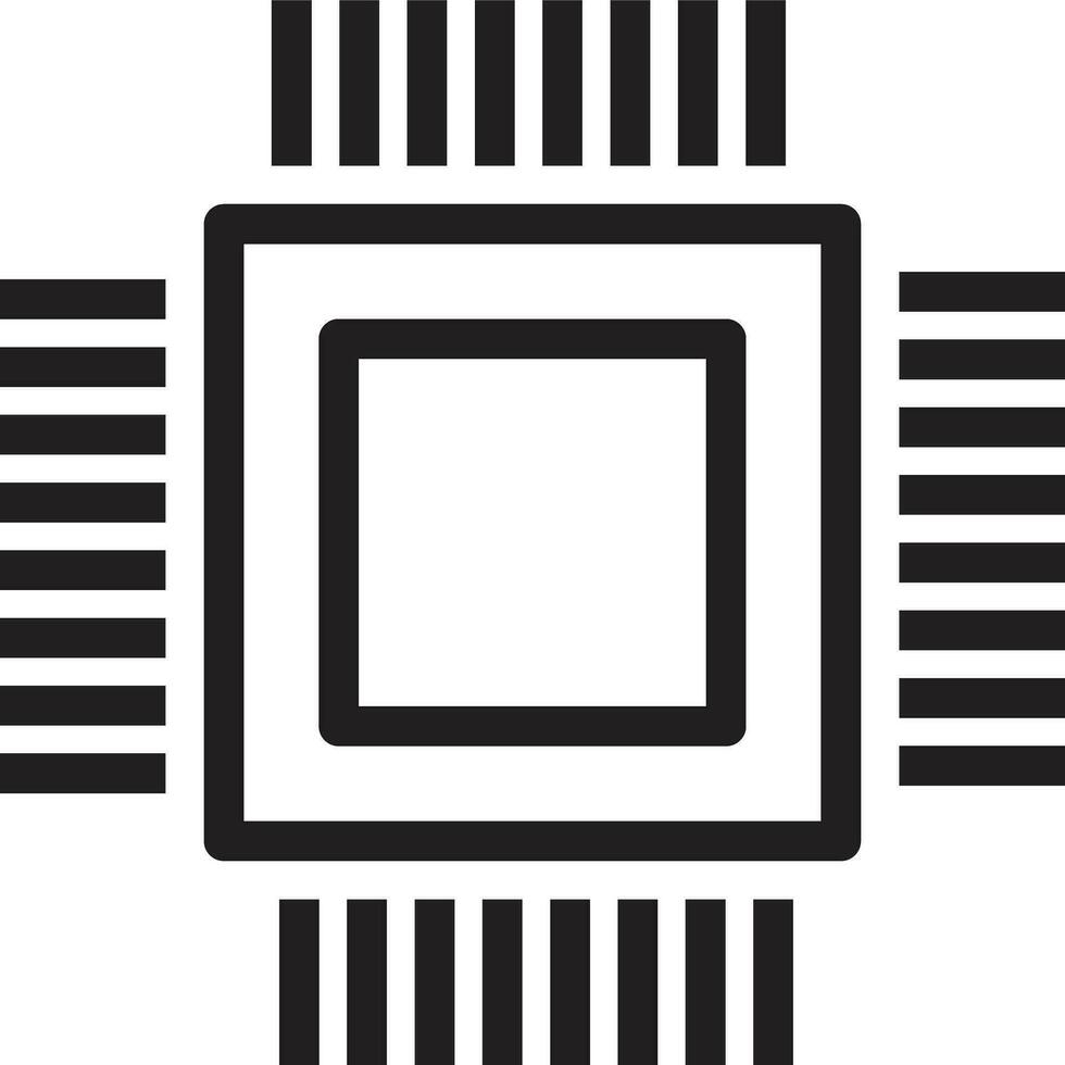 Processor icon . CPU icon vector . Chip processor icon