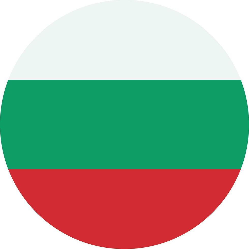 Round Bulgaria flag vector icon isolated on white background
