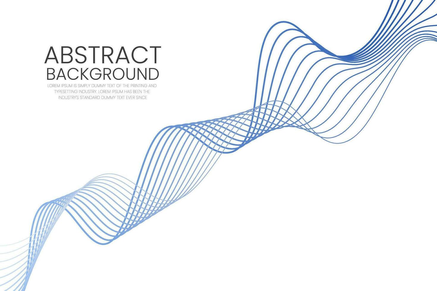 Vector blue smooth wave gradient white background design modern Dynamic sound wave element