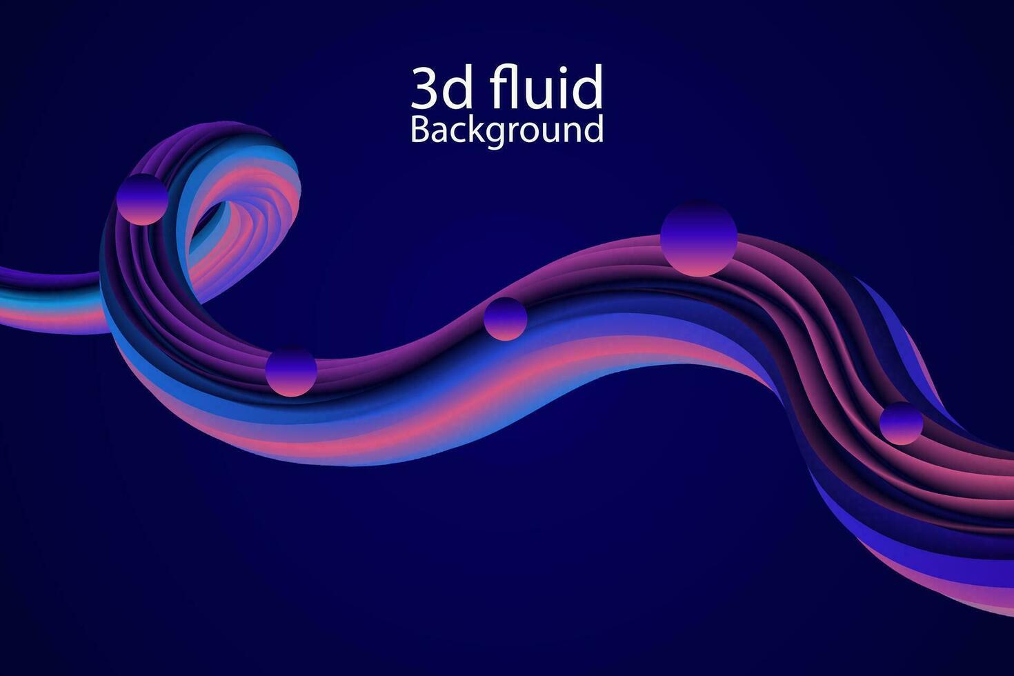 Vector abstract flow bulbs purple and blue liquid wavy shapes futuristic banner fluid background