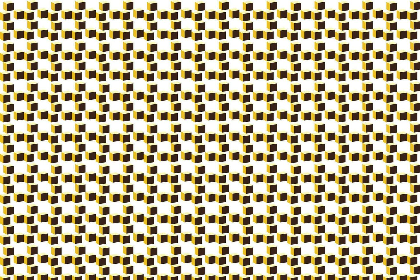 Vector abstract 3d geometric seamless pattern isometric modern background yellow