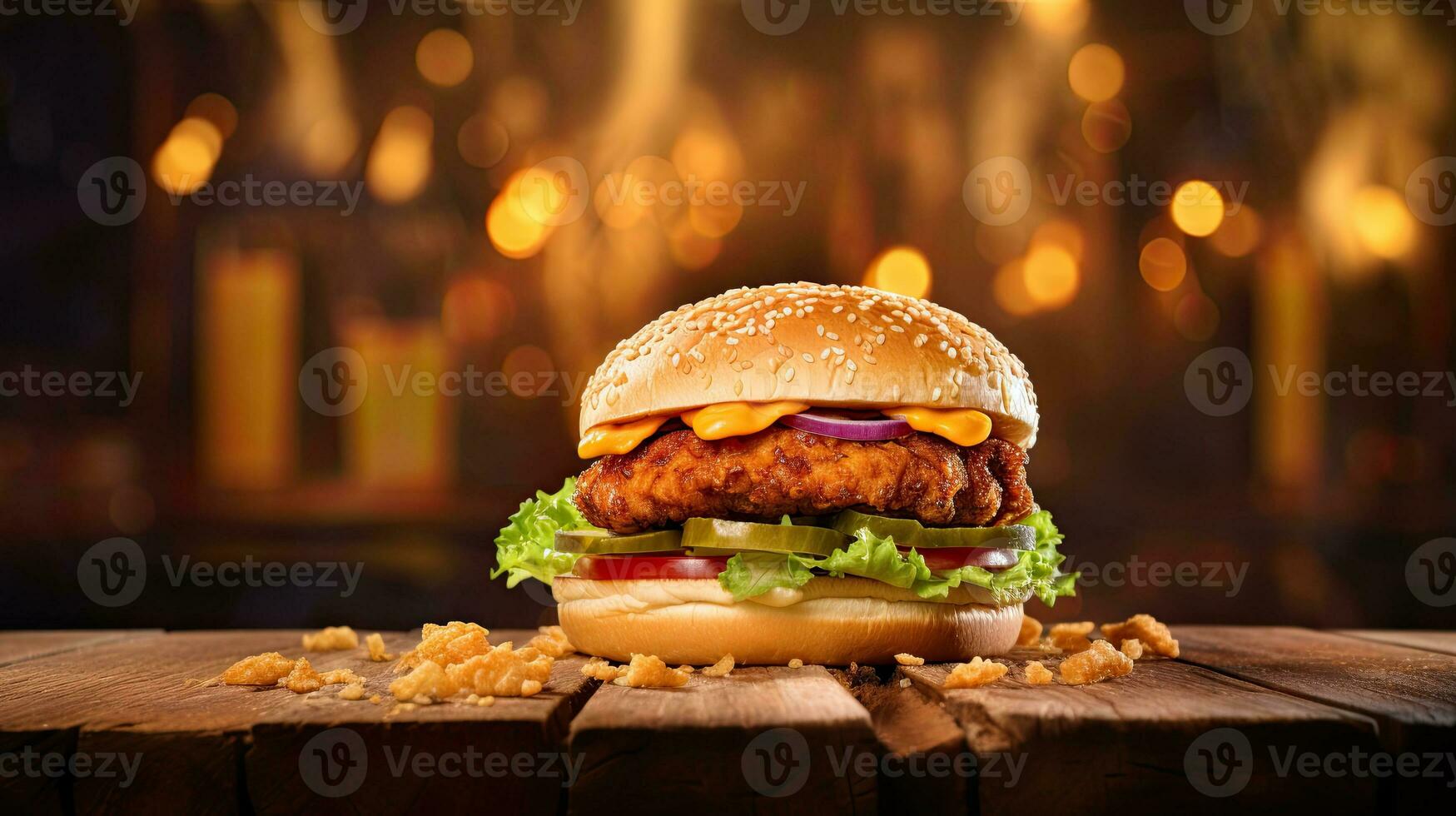 AI generated Delicious and juicy beef burger AI Generative photo