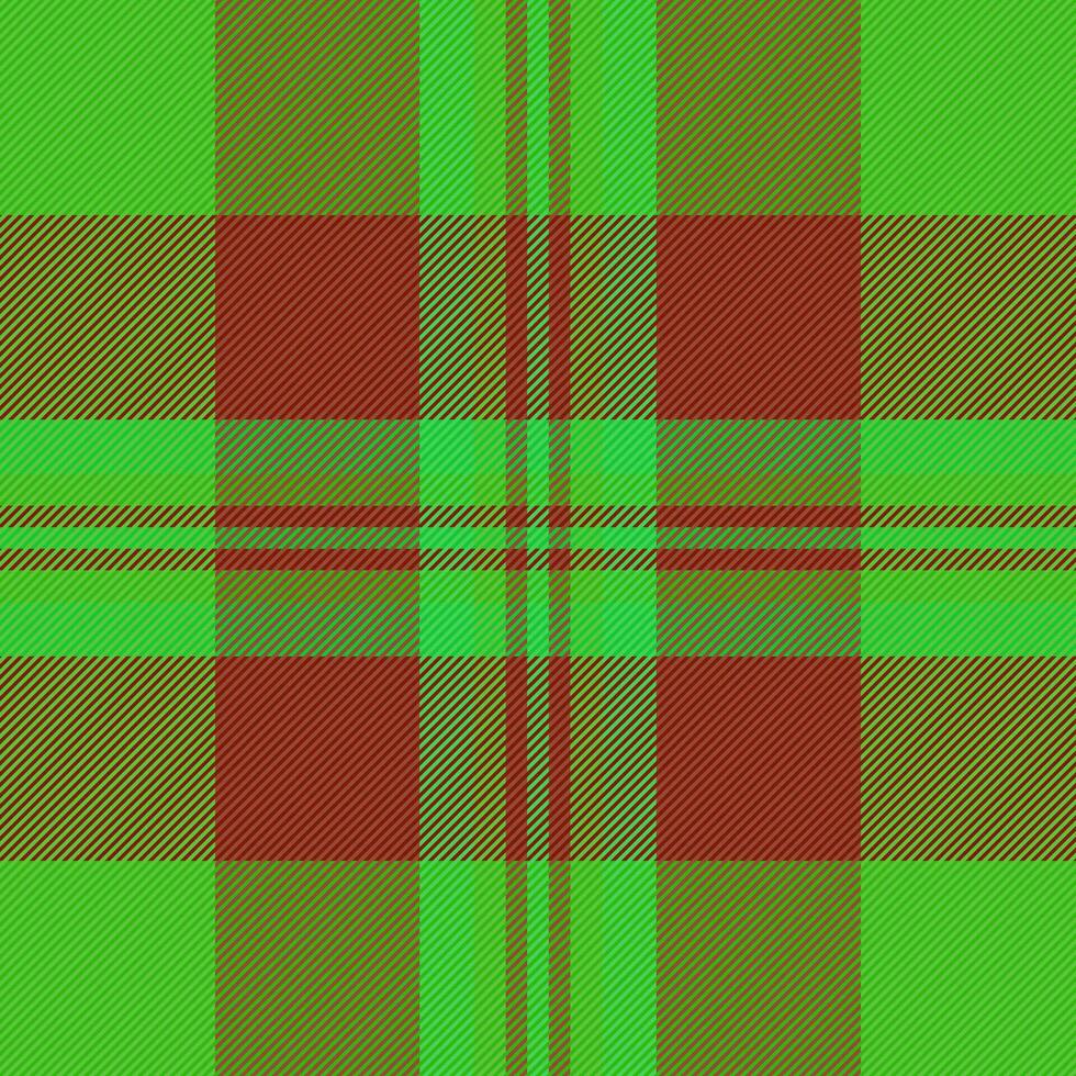 Turkish check seamless vector, naked texture fabric textile. Age background pattern plaid tartan in green and red colors. vector