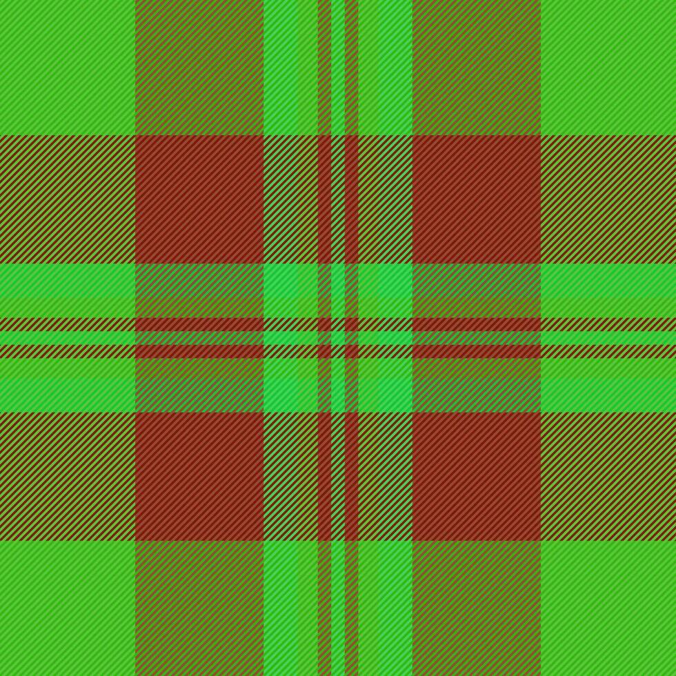 Turkish check seamless vector, naked texture fabric textile. Age background pattern plaid tartan in green and red colors. vector