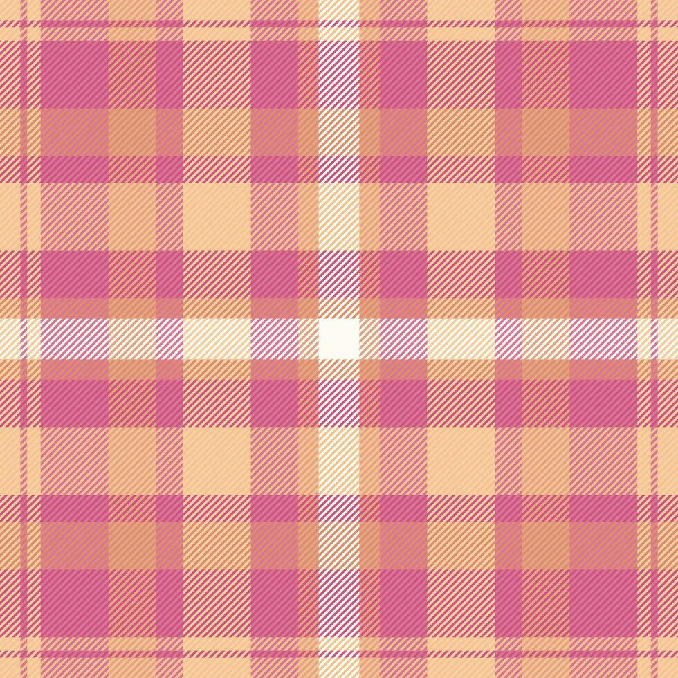 Seamless background texture of pattern check fabric with a plaid tartan vector textile.