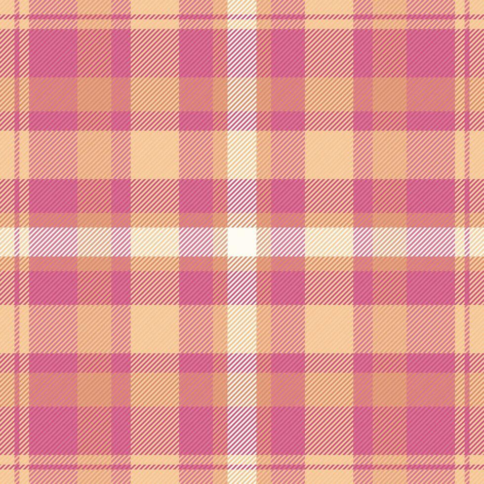 Seamless background texture of pattern check fabric with a plaid tartan vector textile.