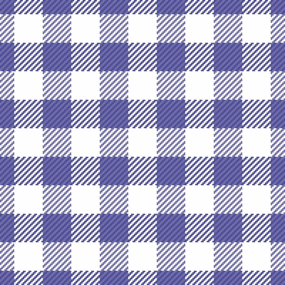 Greeting card fabric check plaid, wool pattern tartan seamless. Drapery textile background texture vector in indigo and white colors.
