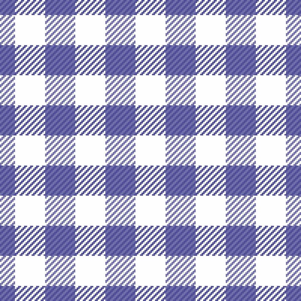 Greeting card fabric check plaid, wool pattern tartan seamless. Drapery textile background texture vector in indigo and white colors.