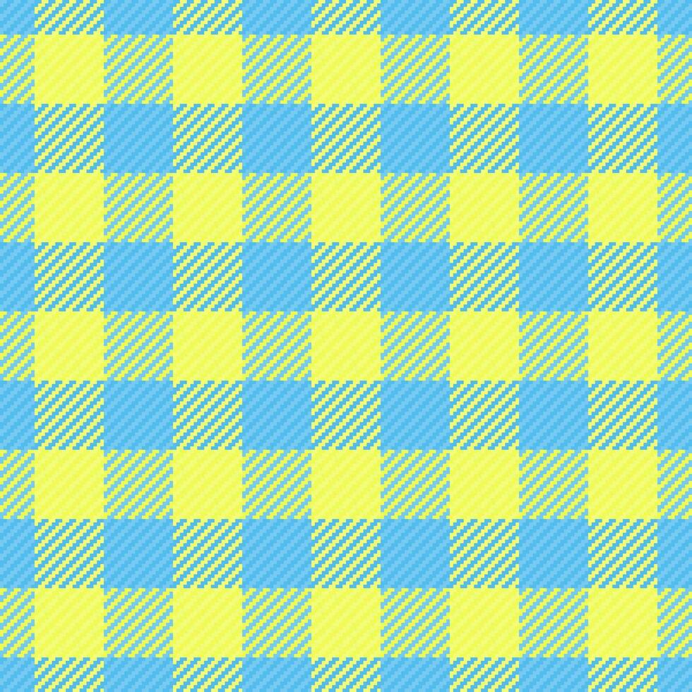 Feminine texture check background, form plaid tartan seamless. Lady fabric vector pattern textile in lime and cyan colors.