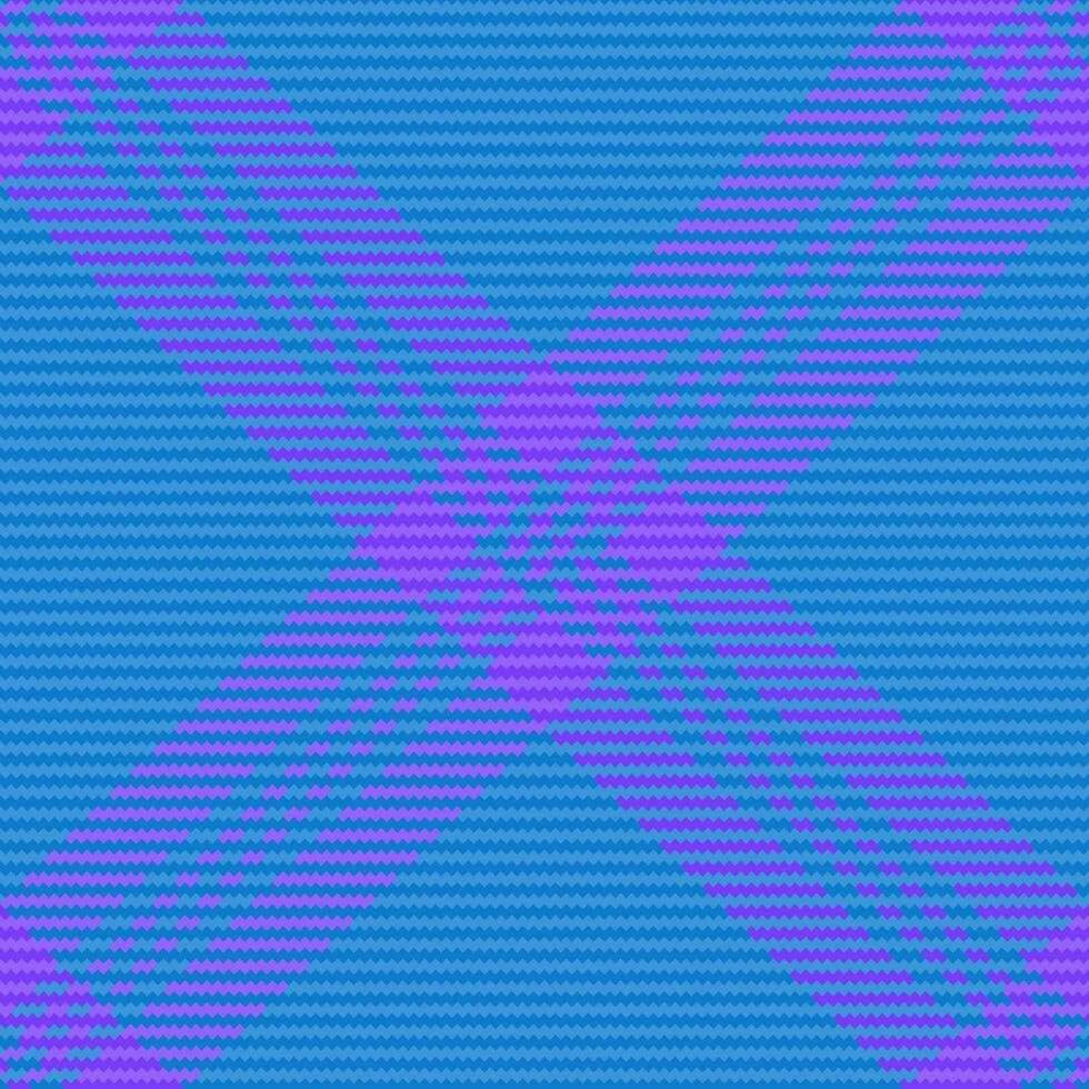 Scottish plaid fabric tartan, mid texture pattern seamless. Woman textile check vector background in cyan and violet colors.