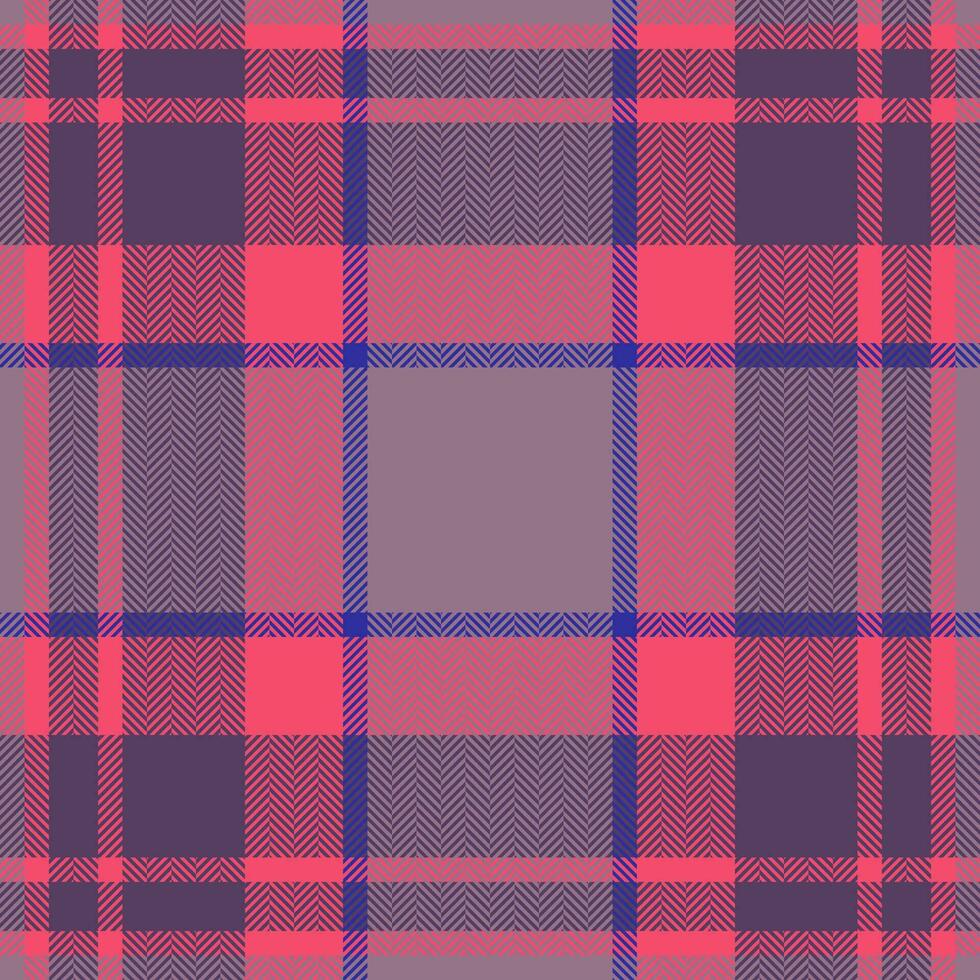 Plaid check pattern. Seamless fabric texture. Tartan textile print. vector