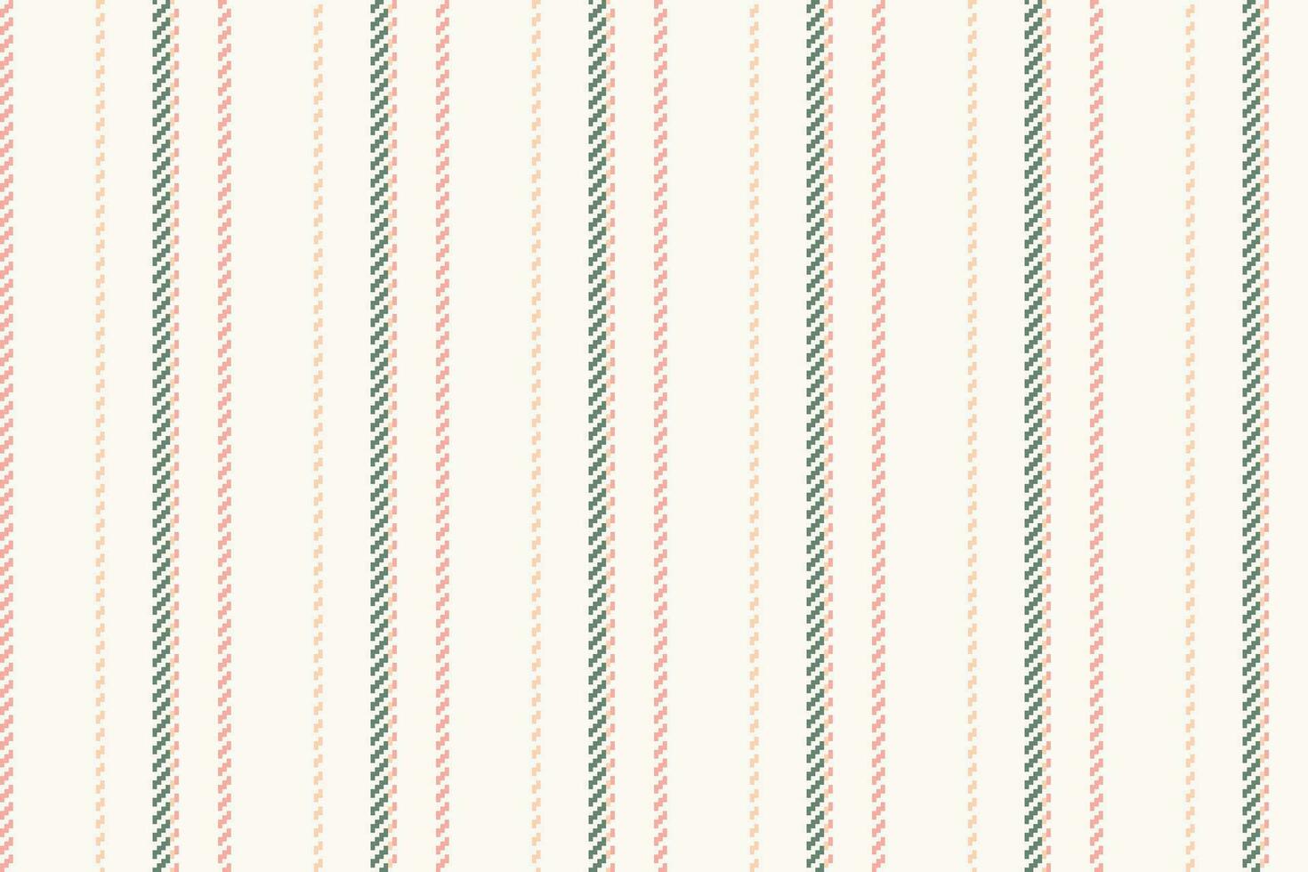 Abstraction vector textile seamless, postcard background pattern fabric. Trim stripe lines vertical texture in sea shell and red colors.