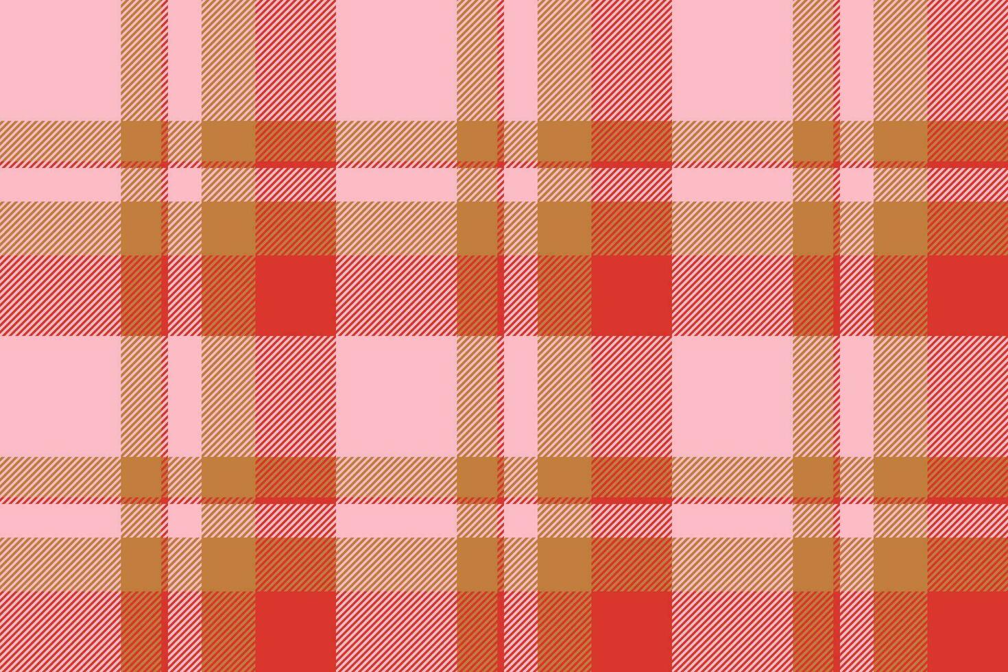 Plaid background, check seamless pattern in red. Vector fabric texture for textile print, wrapping paper, gift card or wallpaper.