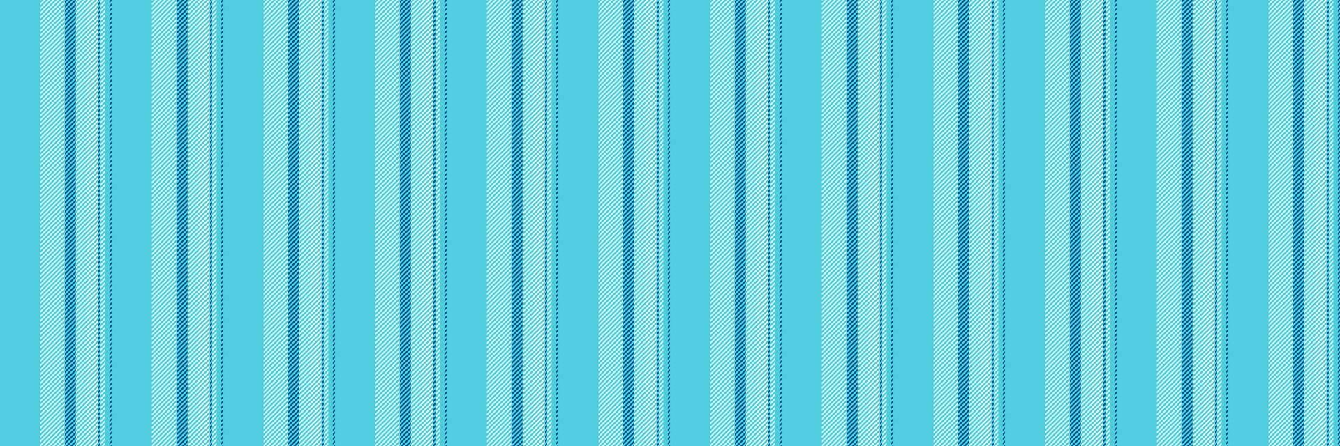 Workshop vertical lines textile, us fabric background seamless. Factory texture vector pattern stripe in cyan and light colors.