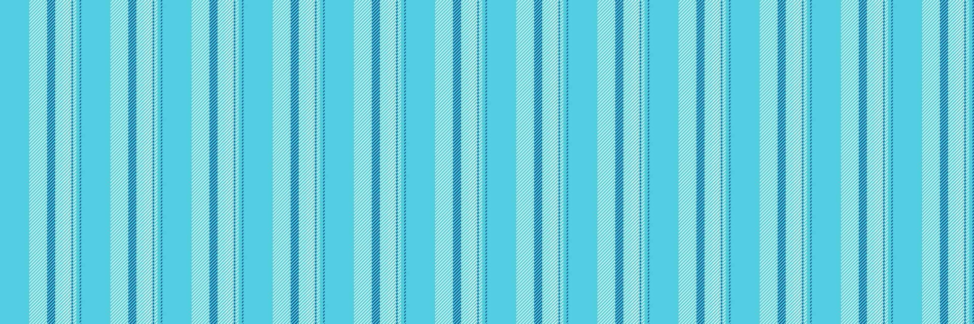 Workshop vertical lines textile, us fabric background seamless. Factory texture vector pattern stripe in cyan and light colors.