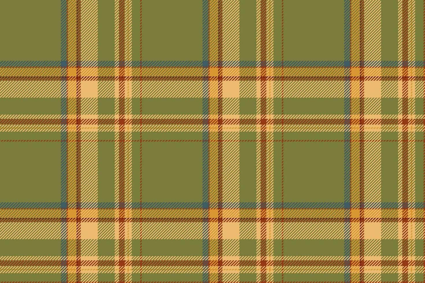Plaid background, check seamless pattern in green. Vector fabric texture for textile print, wrapping paper, gift card or wallpaper.