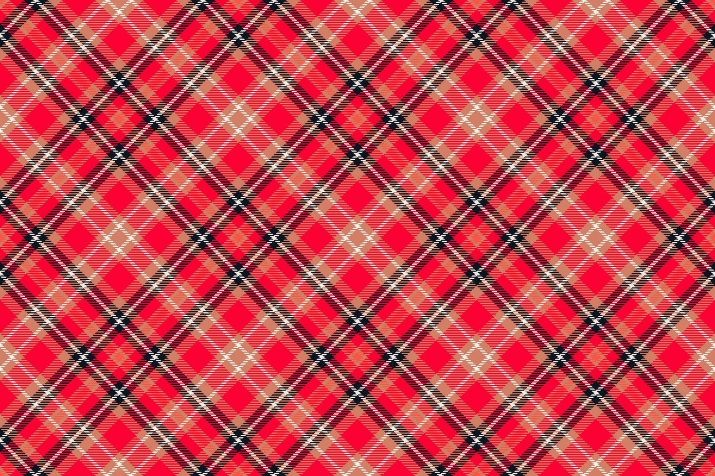 Tartan plaid background, diagonal check seamless pattern. Vector fabric texture for textile print, wrapping paper, gift card, wallpaper.