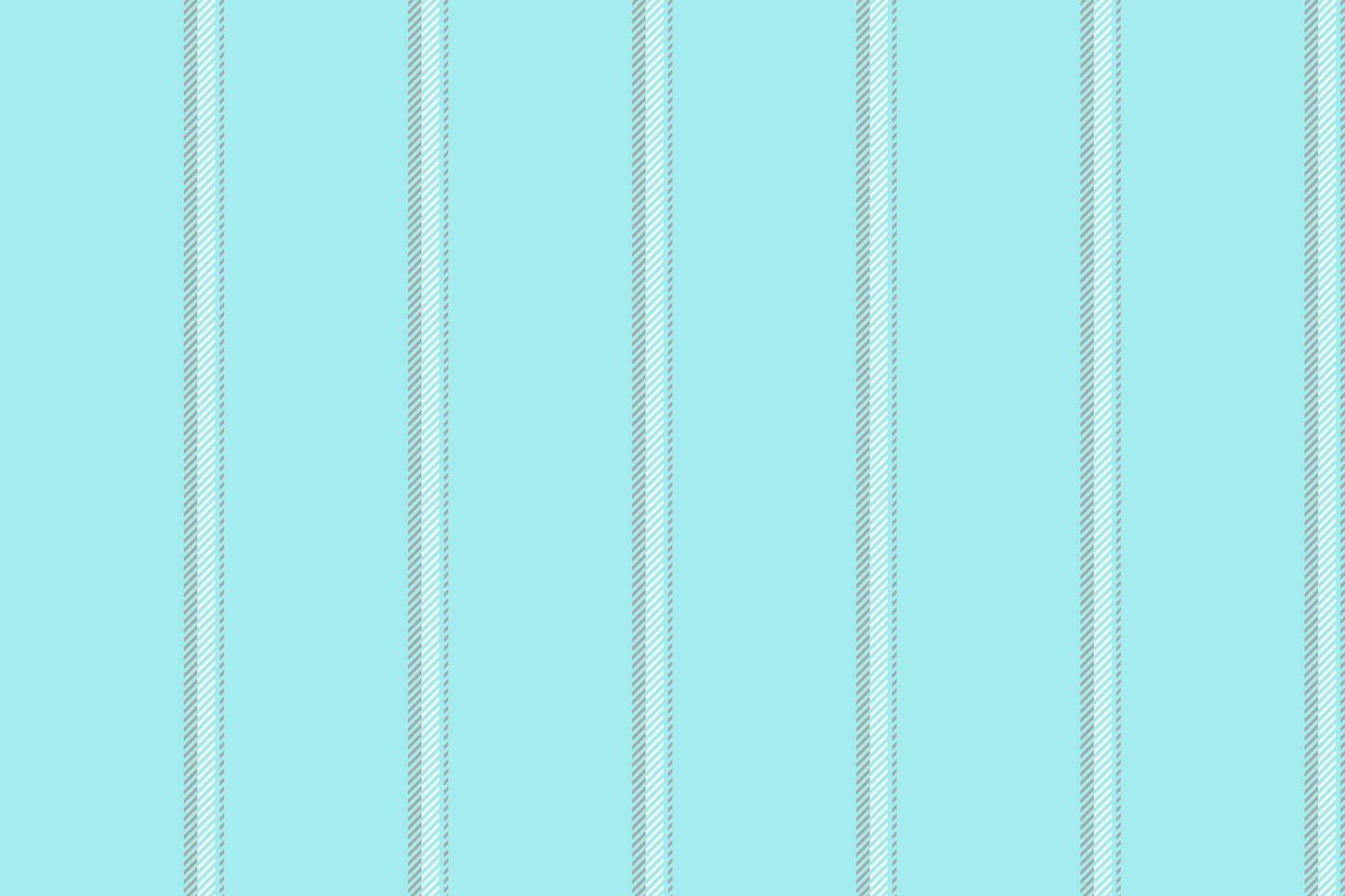 Lovely textile stripe fabric, textured vertical vector background. Many texture lines seamless pattern in cyan and dark gray colors.