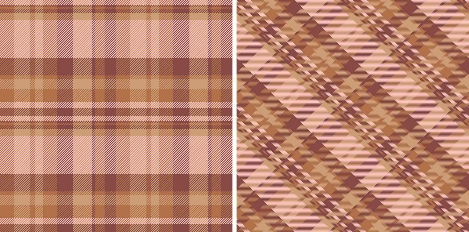 Background plaid pattern of vector textile tartan with a fabric texture seamless check. Set in warm colors for cozy blanket.