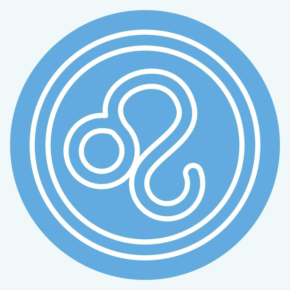 icono León signo. relacionado a horóscopo símbolo. azul ojos estilo. sencillo diseño editable. sencillo ilustración vector